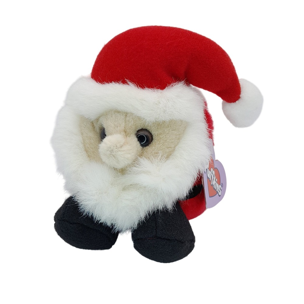 Vintage 1994 Swibco Puffkins Santa Claus Plush Toy Red Christmas Collectible NWT